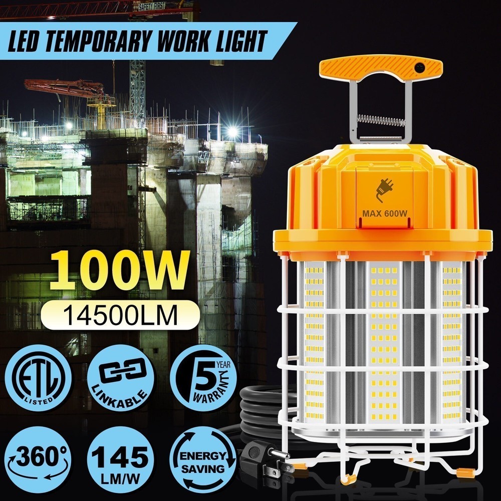 (Linkable) 100Watt LED Temporary Work Light Linkable High Bay Construction Light
