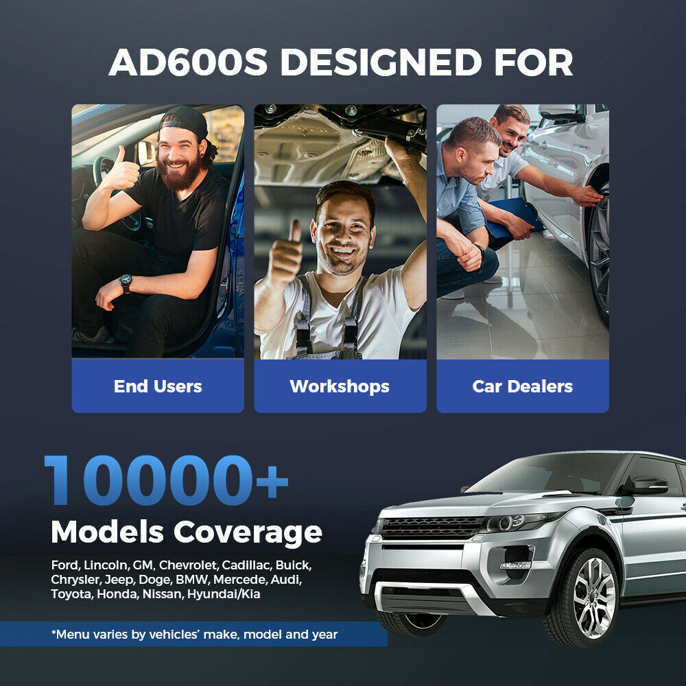 TOPDON AD600S OBD2 Diagnostic Scanner ABS SRS Code Reader Oil EPB SAS TPMS Reset