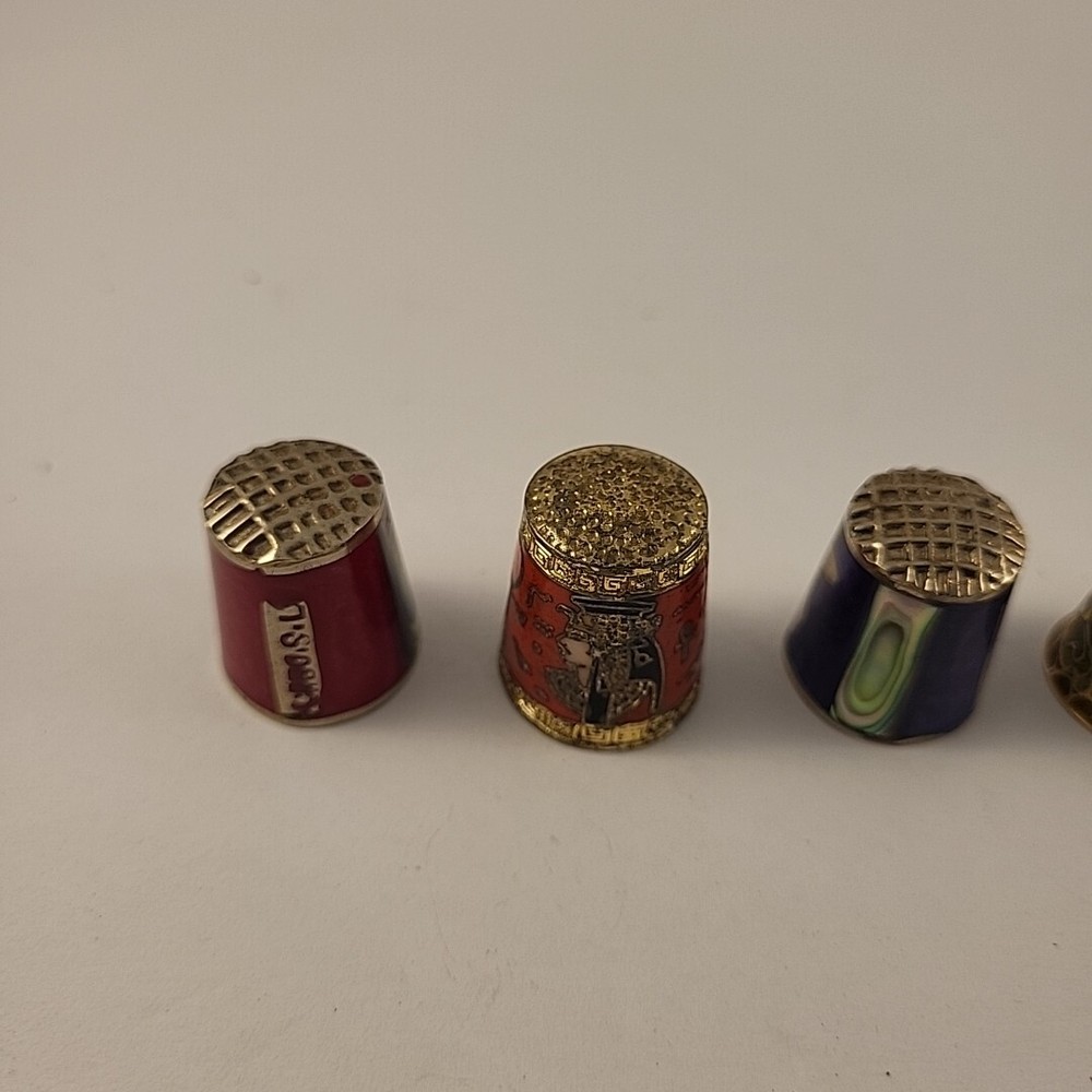 7 Vintage Decorative Thimbles