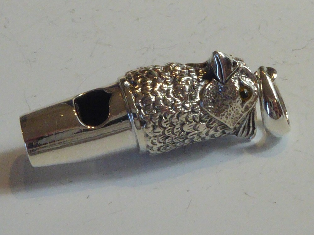 SOLID SILVER NOVELTY BIRD WHISTLE