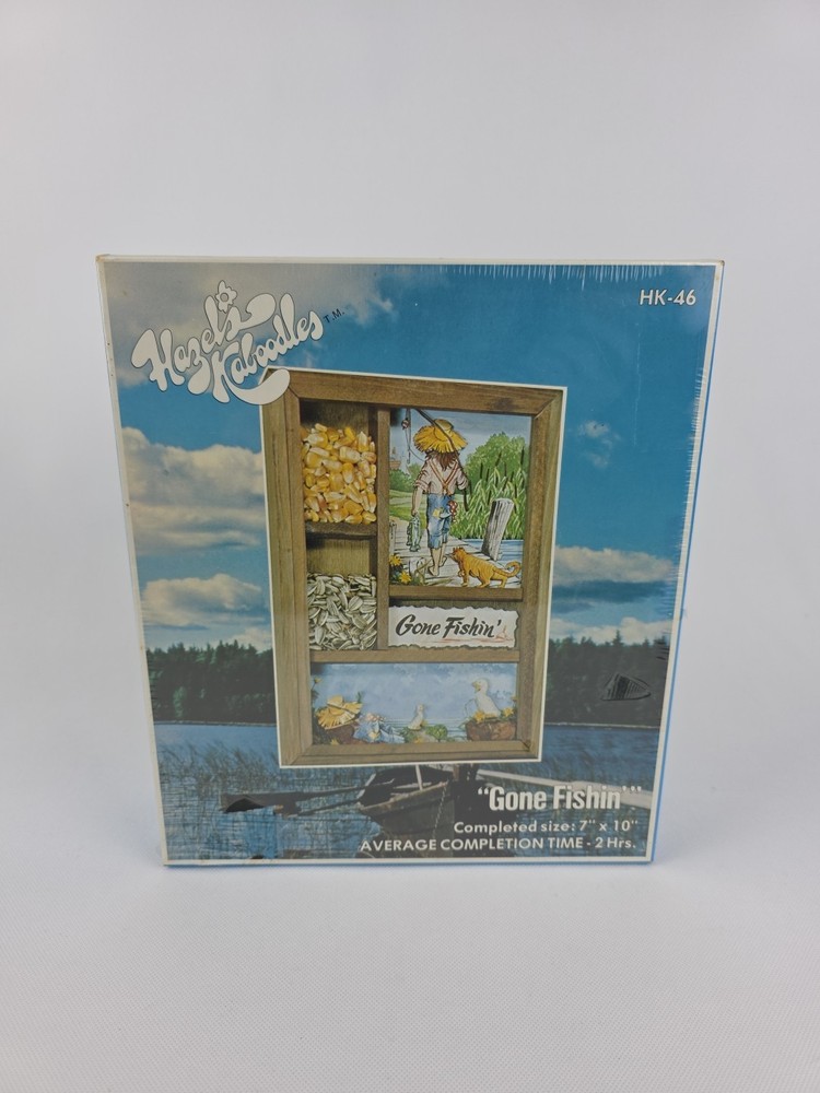 Wood Shadow Box Craft Kit Hazels Kaboodles Gone Fishin