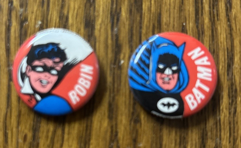 Vintage Batman And Robin Pin Set