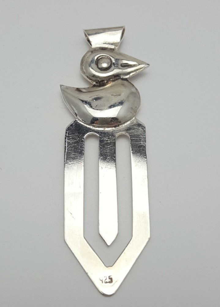 Genuine Solid Sterling Silver .925 Duck Napkin Holder 6 Piece Set - Nice!