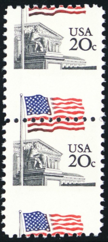 1894, Mint NH 20¢ Dramatic Perf Shift Error Pair ** Stuart Katz