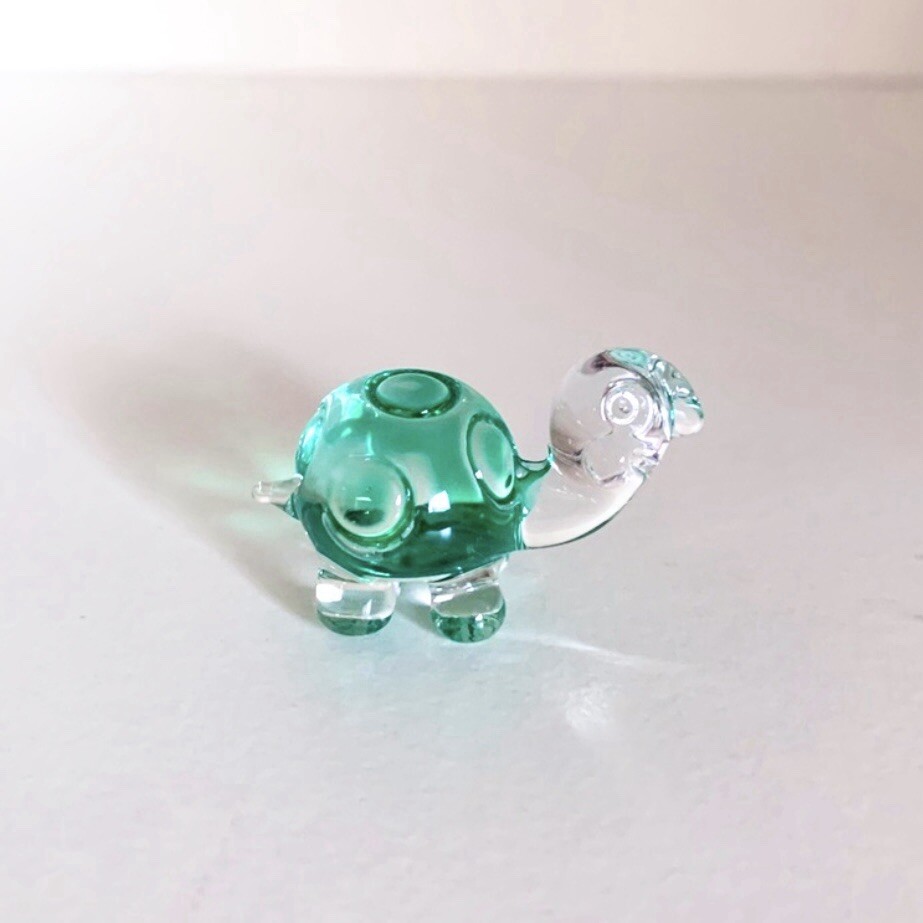 Glass Turtle Figurine