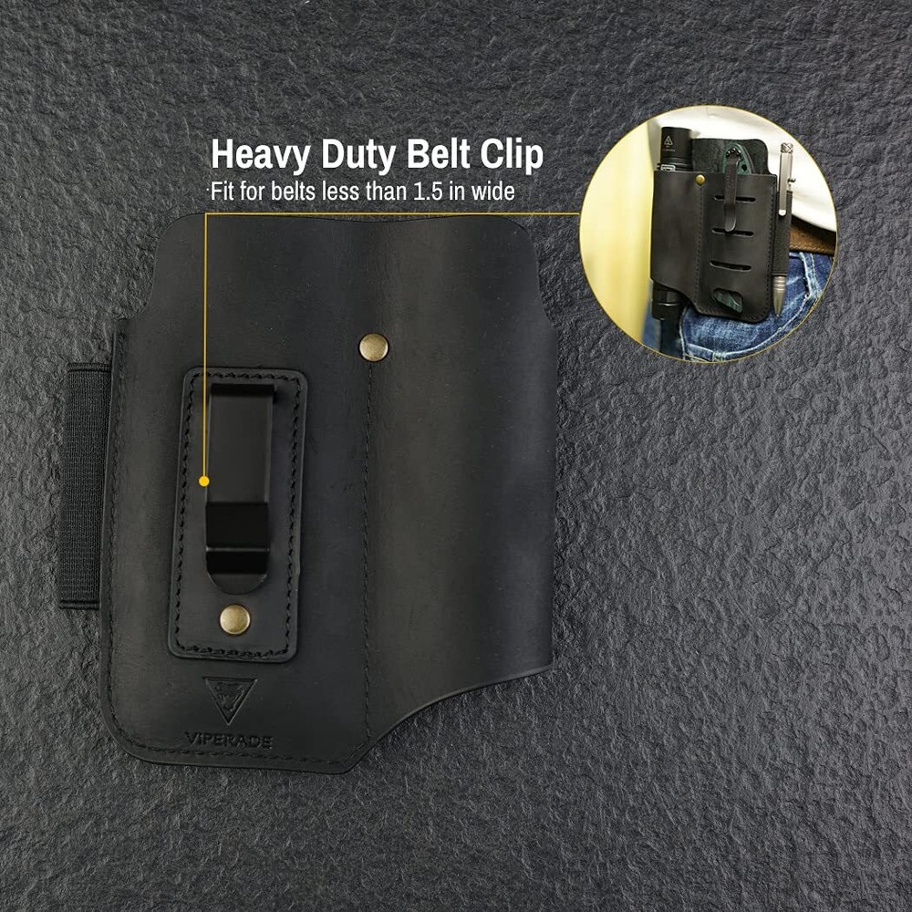 Multitool Sheath for Belt, EDC Leather Sheath, Leather Flashlight Holster, EDC B