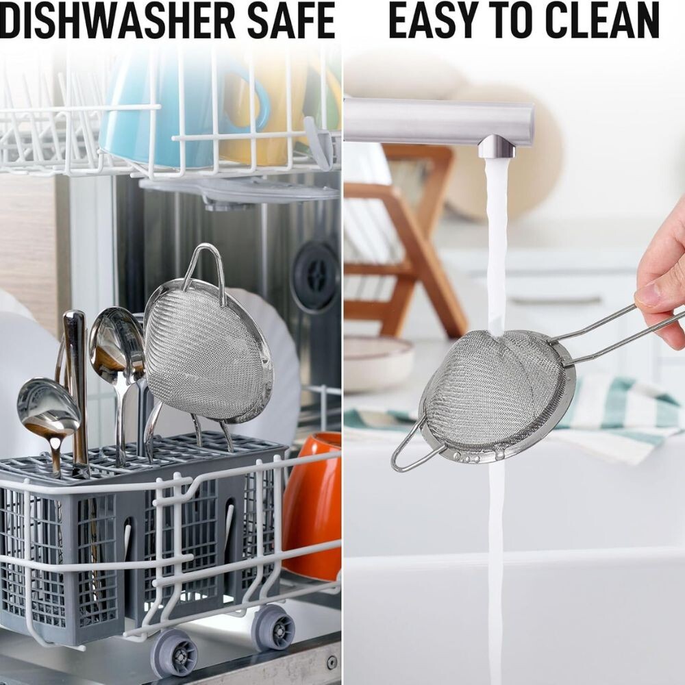 Zulay Kitchen 304 Stainless Steel Fine Mesh Strainer For Kitchen