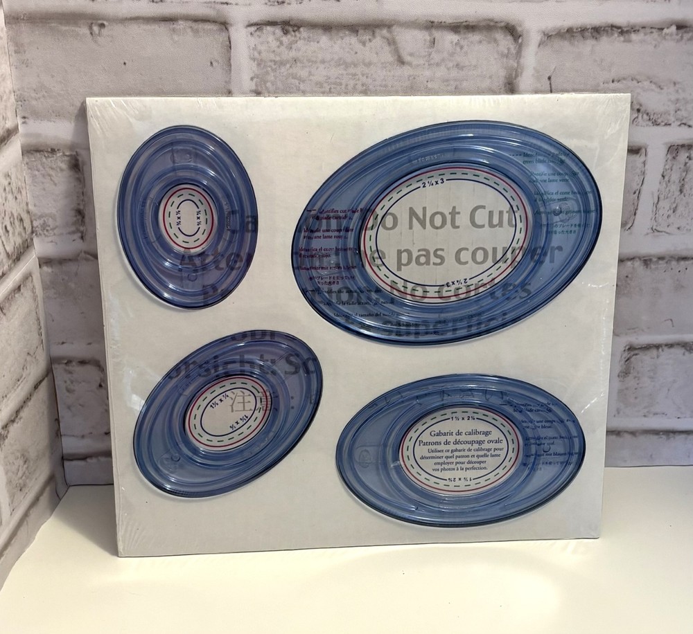 Creative Memories Custom Cutting System-4 Oval Patterns & Template Mat Scrapbook