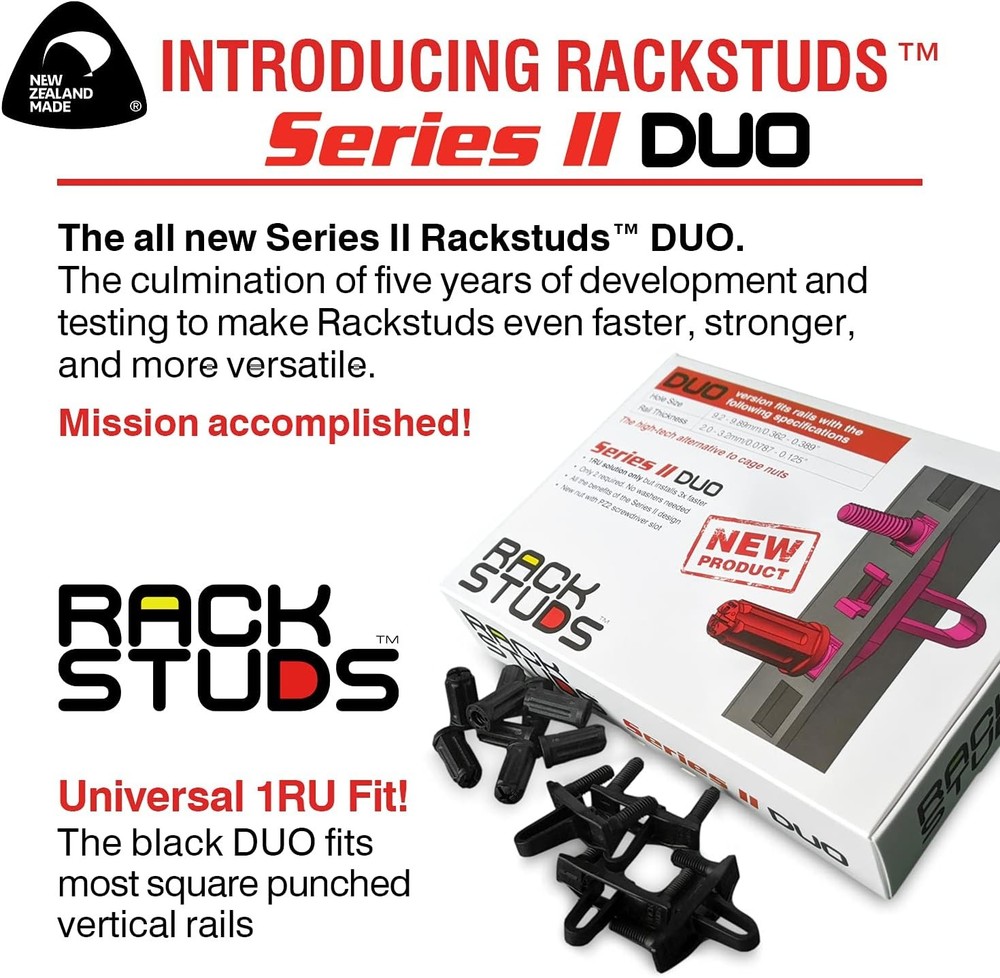 DUO2 1RU Series II Rack Mount Solution - Effortless Alternative 2-Pack Sample