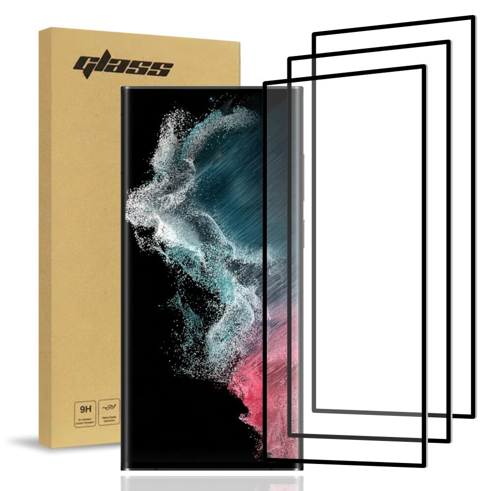 Rome Tech 3D Glass Protector for Galaxy S22 Ultra (3-Pack)
