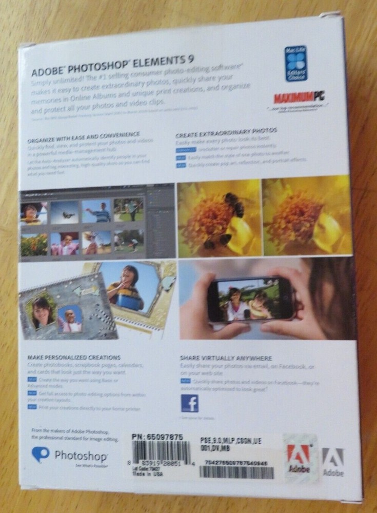 Adobe Photoshop Elements 9 Photo-Editing Software