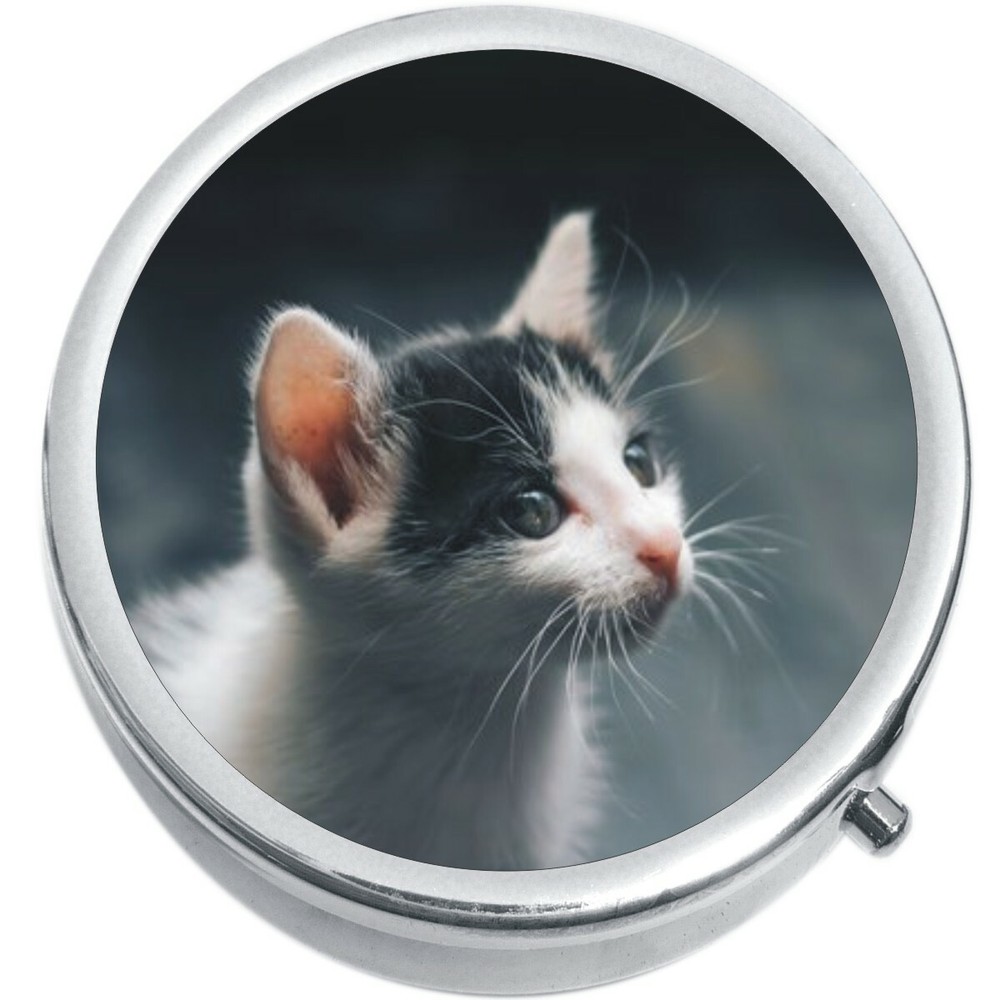 Kitty Cat  Medicine Vitamin Compact Pill Box