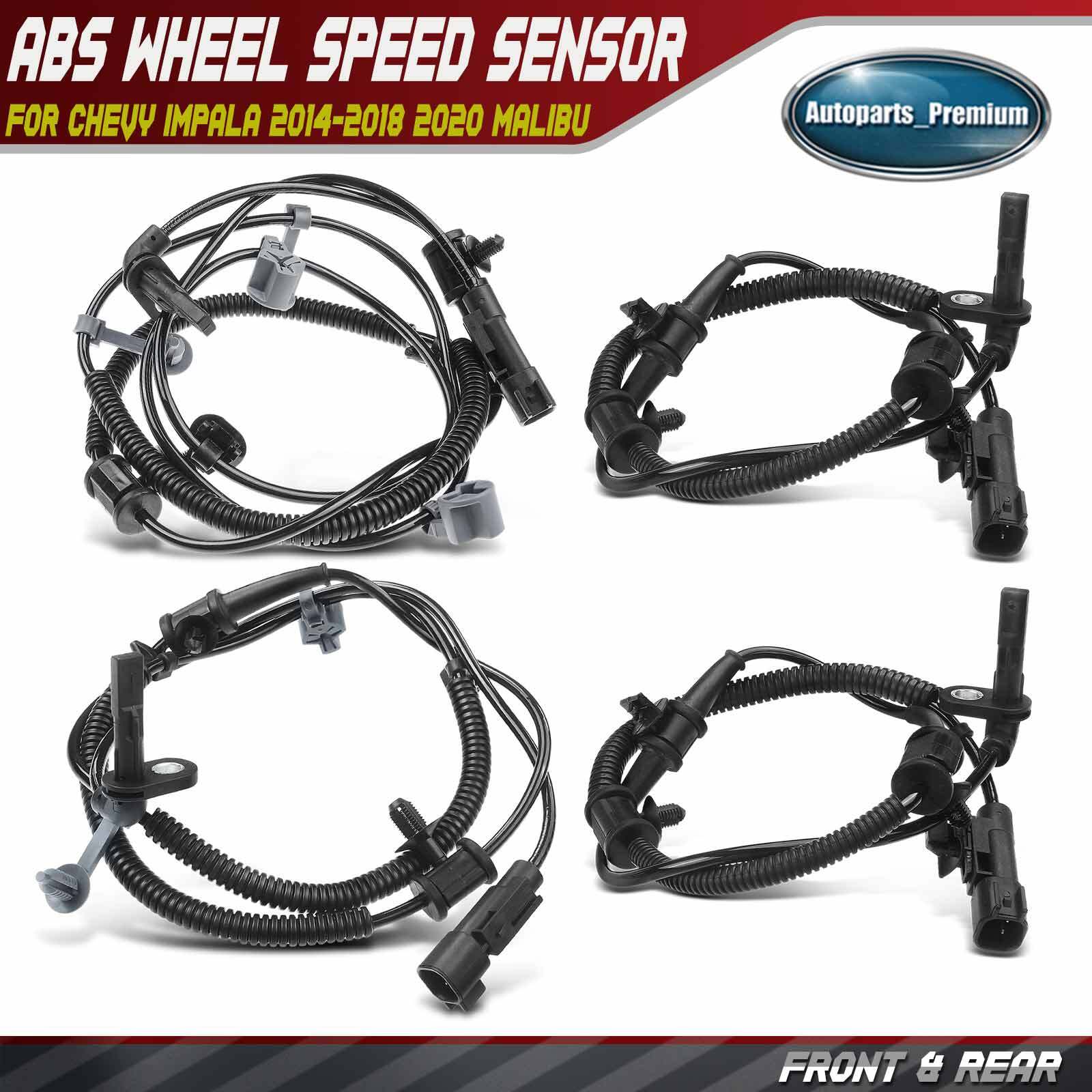 4x Front & Rear ABS Wheel Speed Sensor for Chevy Impala 2014-2018 2020 Malibu