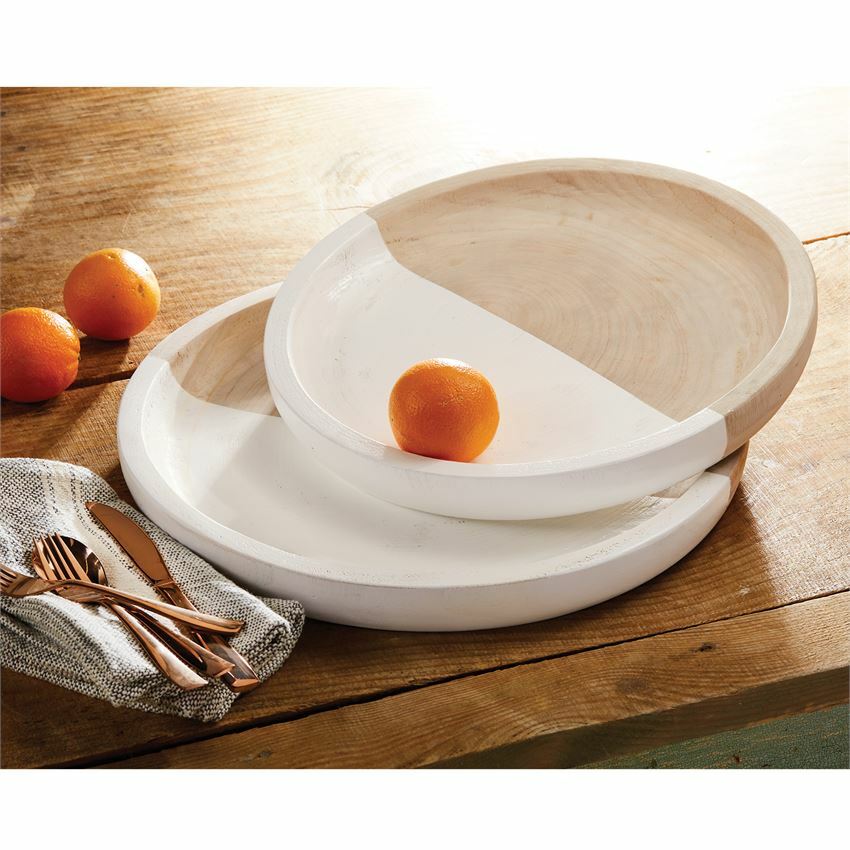 Mudpie - Paulownia Round Tray Set - 40700247