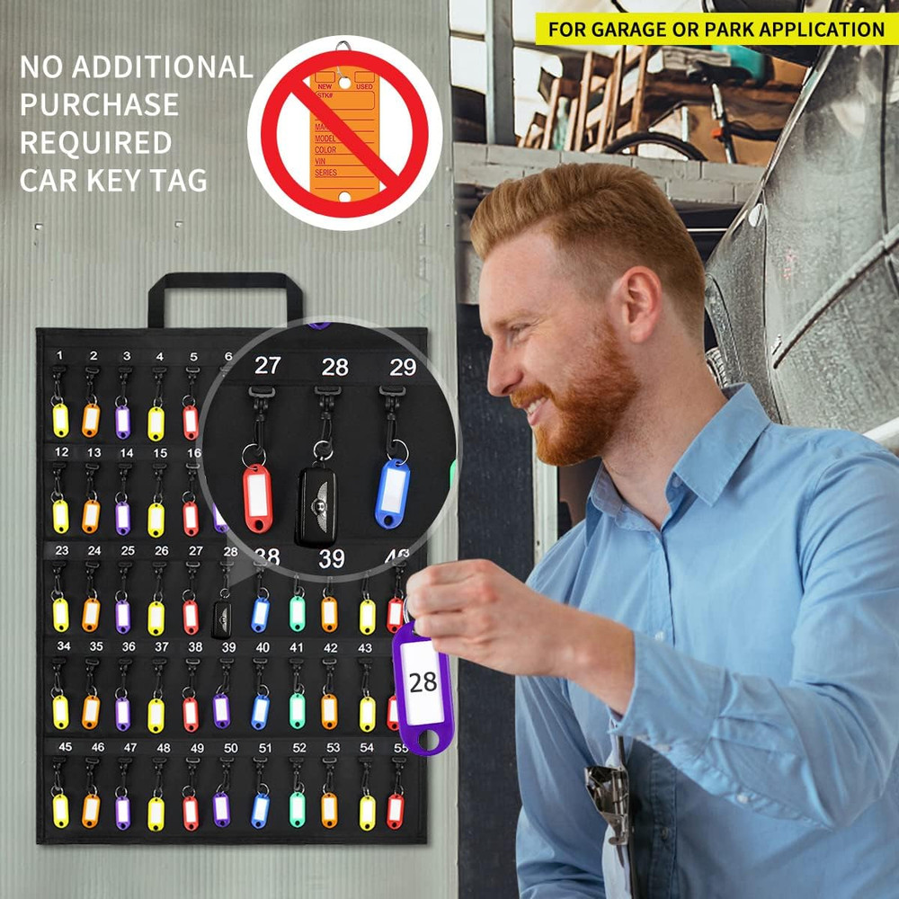 Rollable Portable Fireproof Water Proof Key Case - Compact 55-Key Storage for Ho
