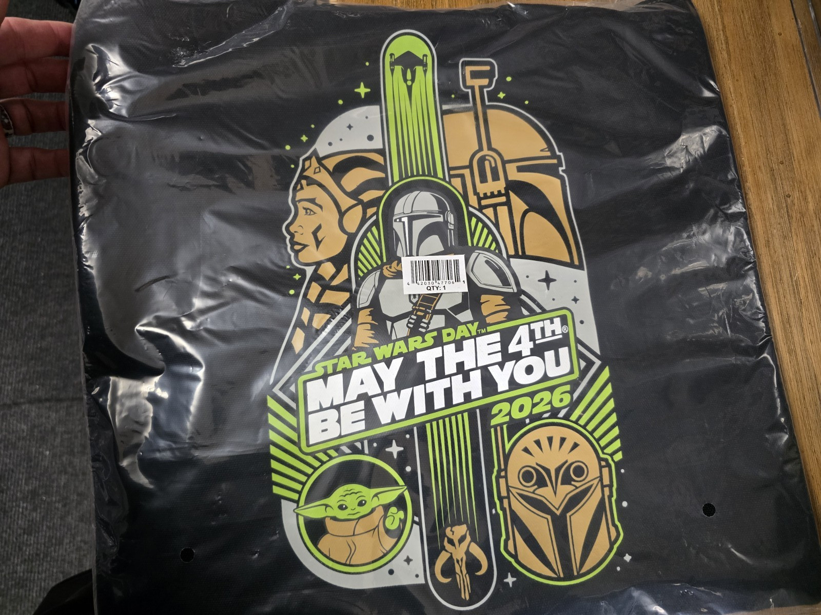 Disney Parks 2026 Star Wars Day May the 4th Be With You Tote Bag Mandalorian