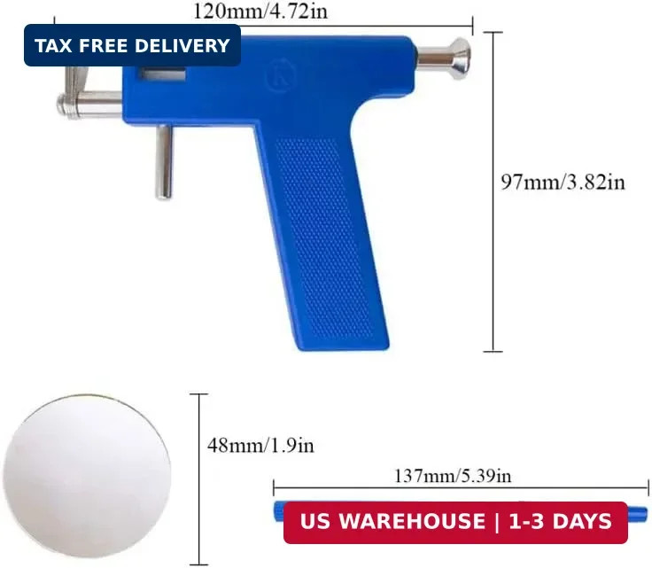 Professional Ear Piercing Gun Kit 98pcs Reusable Tool Stud Set