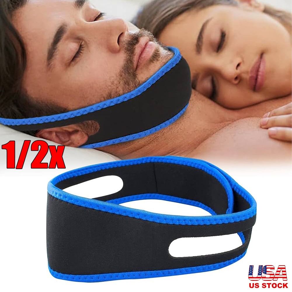 2x Anti Snoring Chin Strap Chin Strap for Sleeping, Snoring Solution Comfortable