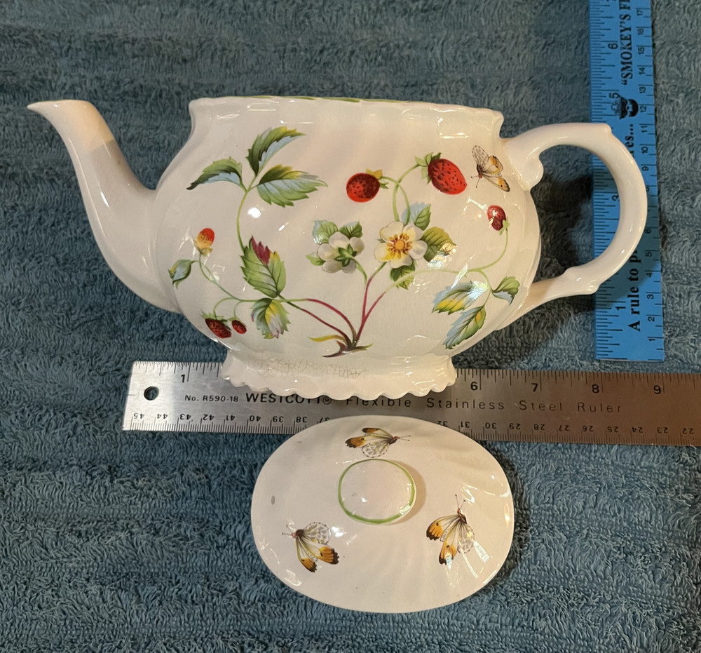 Vintage James Kent Strawberry Ceramic Dinnerware Old Foley