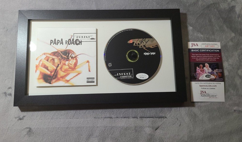 Jacoby Shaddix Signed Cd Display JSA Certified Infest 2000