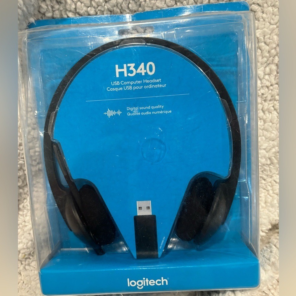 Logitech USB Headset H340, Stereo, USB Headset for Windows and Mac - Black