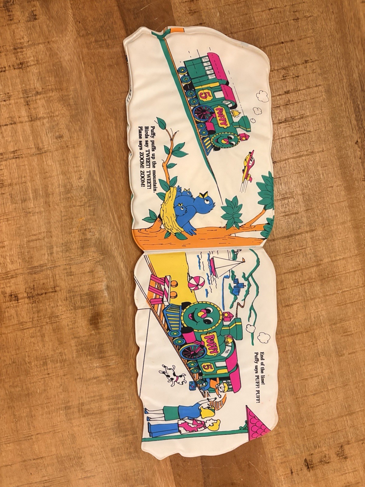 PUFFY Vintage Book About Trains 1987 Joshua Morris Publishing bubble book