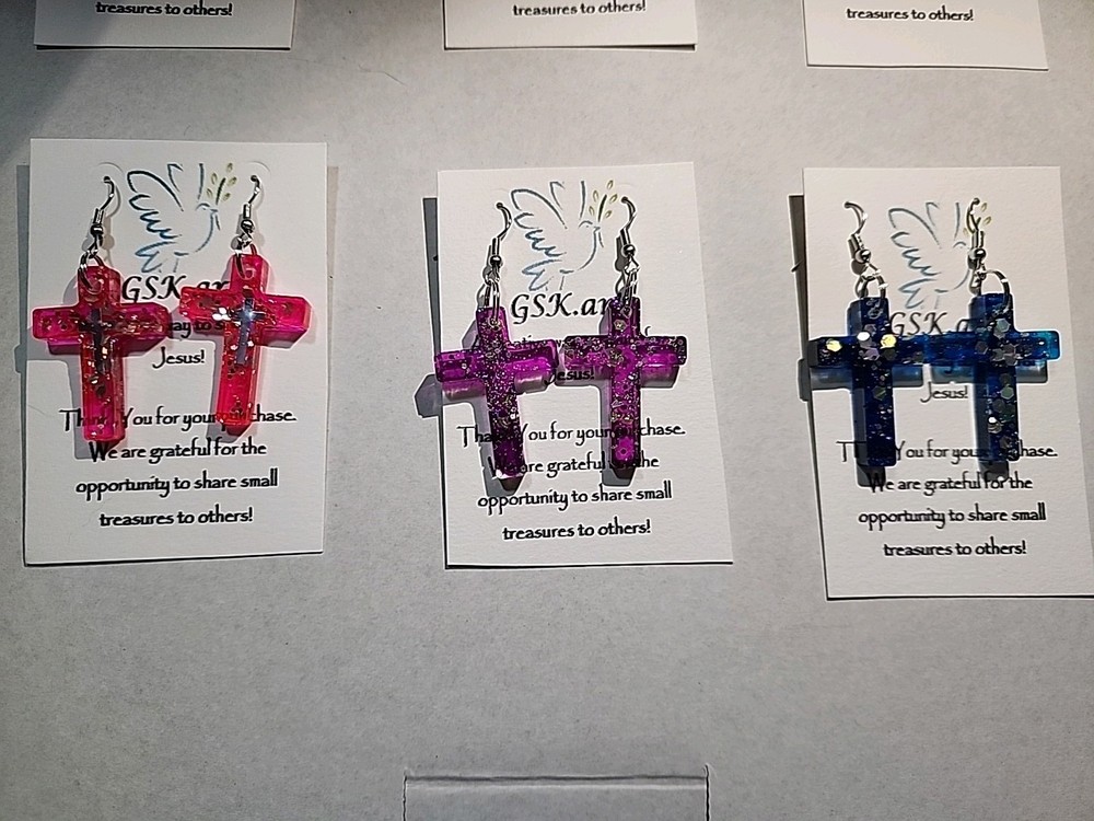Handmade Cross Ear Rings