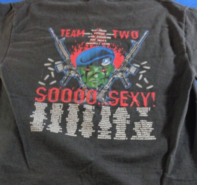DISCONTINUED SECURITY FORCES TEAM 2 TWO UNIT TEAM CLASS SHIRT BLACK MEDIUM