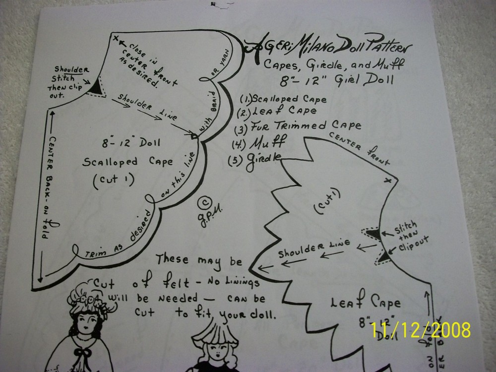 4 GERI MILANO CAPE PATTERNS