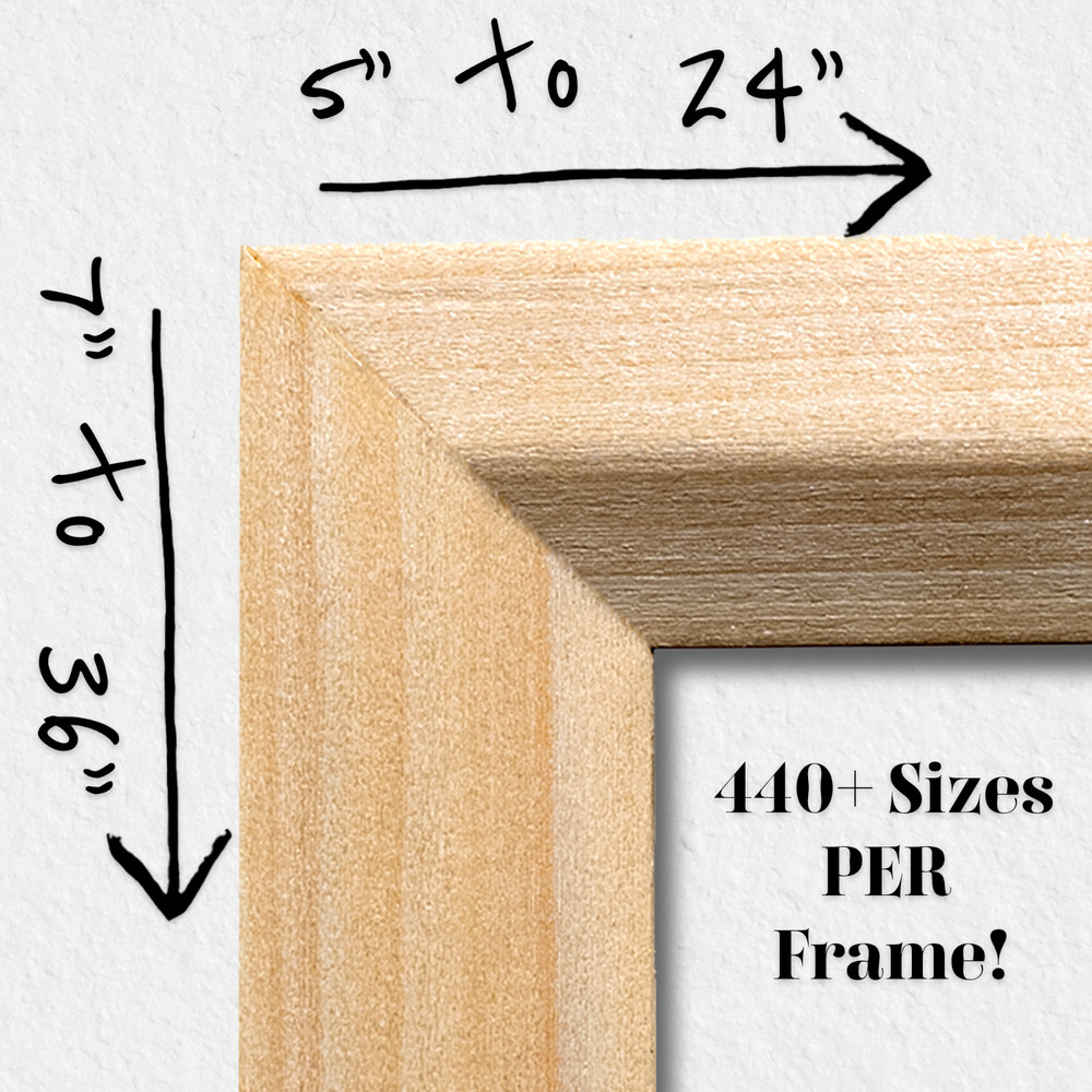 US ART Frames 0.75" Black Solid Poplar Wood Picture Poster Frames S-B