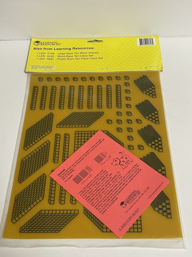 Learning Resources Overhead Transparency Set (Grids, Base 10, Money)