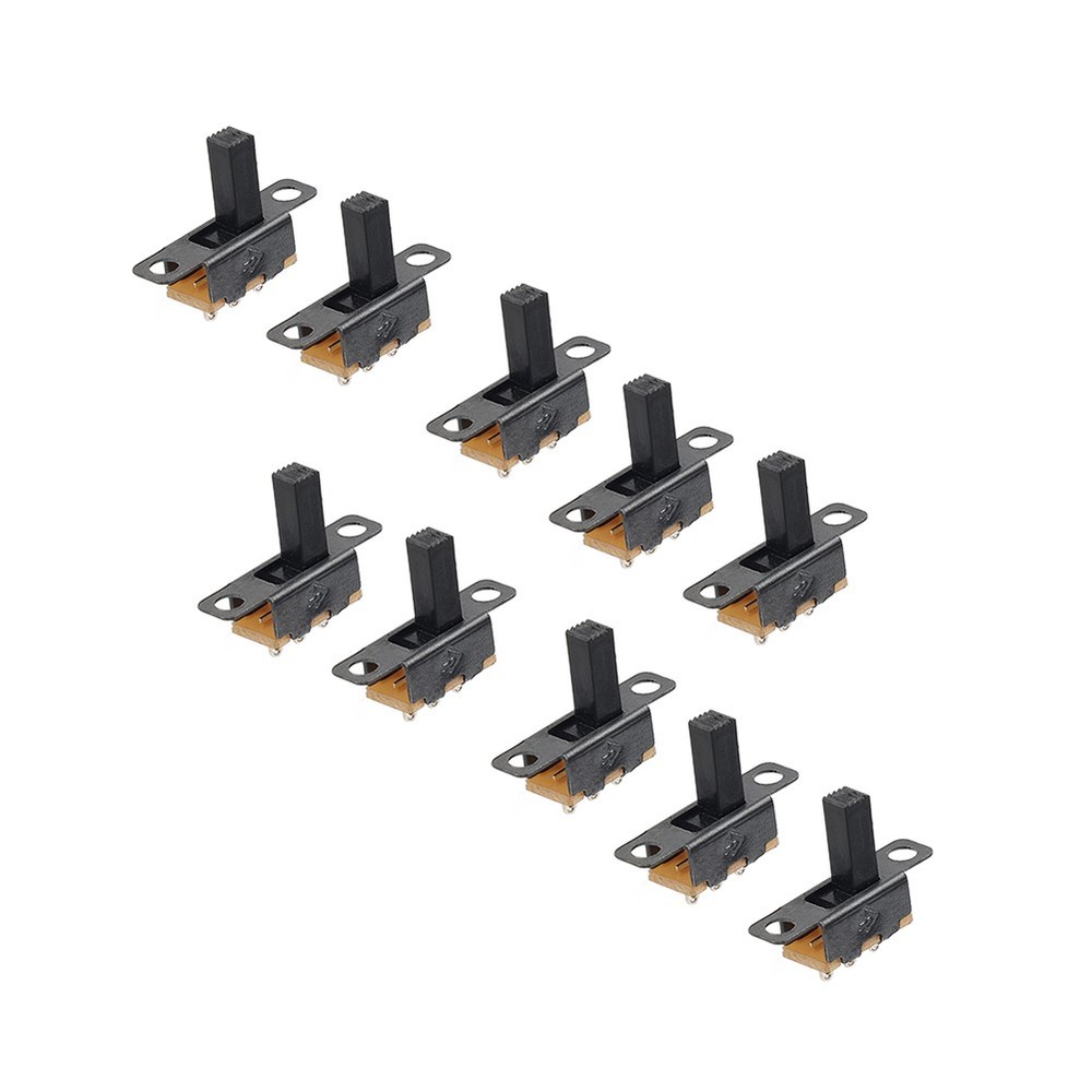 10Pcs 2 Position On/Off SPDT 3 Terminal PCB Panel Mini Vertical Slide Switch