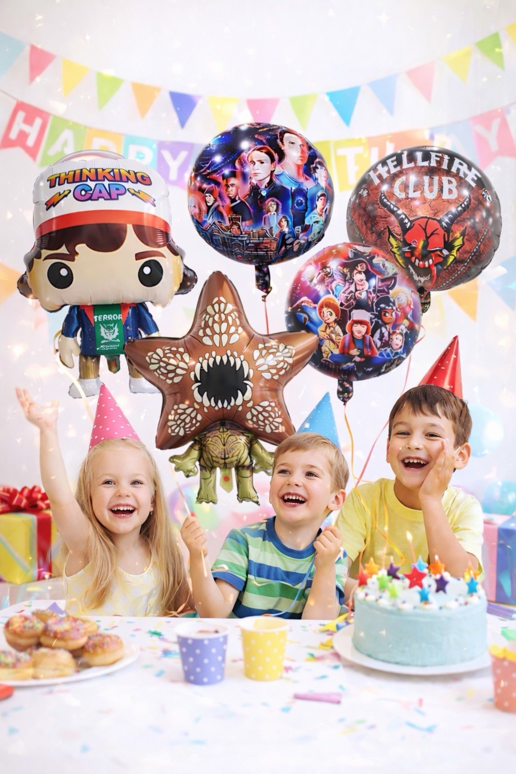 Monster Balloon Set – 5 Foil Balloons | Kids Birthday Party Decor