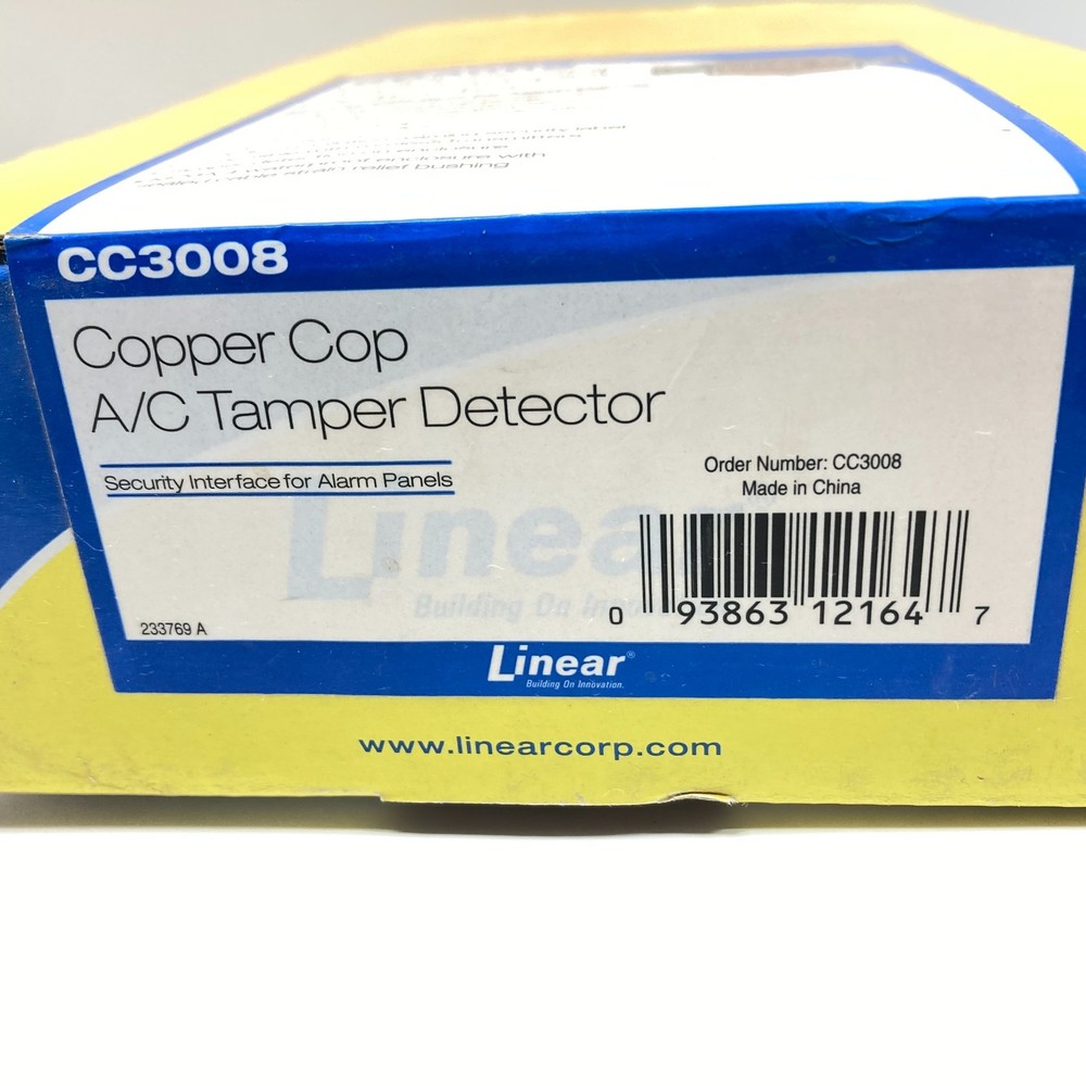 Linear Security CC3008 Copper Cop A/C Tamper Detector for Alarm Systems SEALED