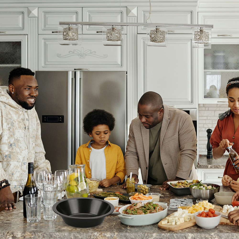 2pcs Bakeware Pizza Tray Round Non-stick Baking Pan Baking Tools