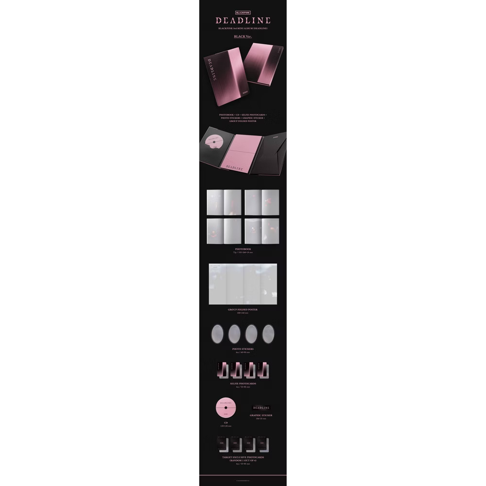 Blackpink - Blackpink 3rd Mini Album [Deadline] Black Version (CD)