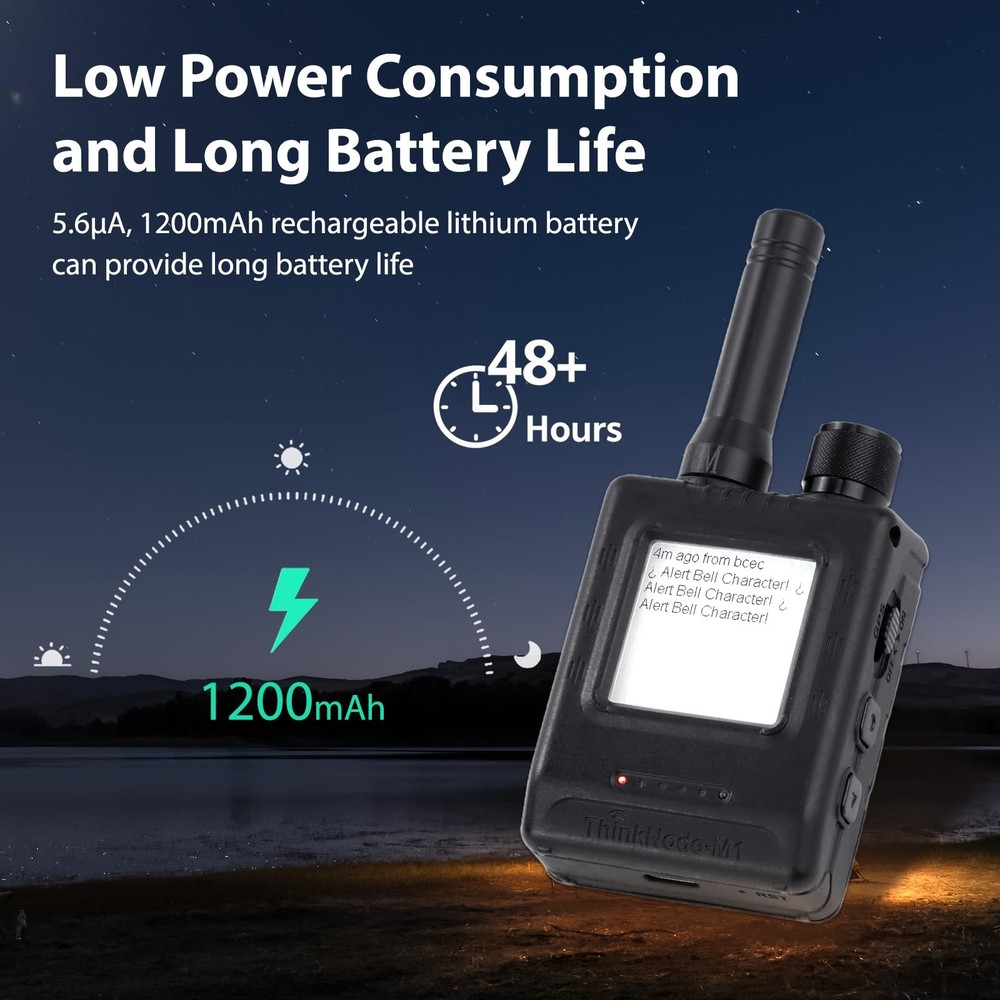 ELECROW Meshtastic LoRa Transceiver with ThinkNode M1 nRF52840, Black