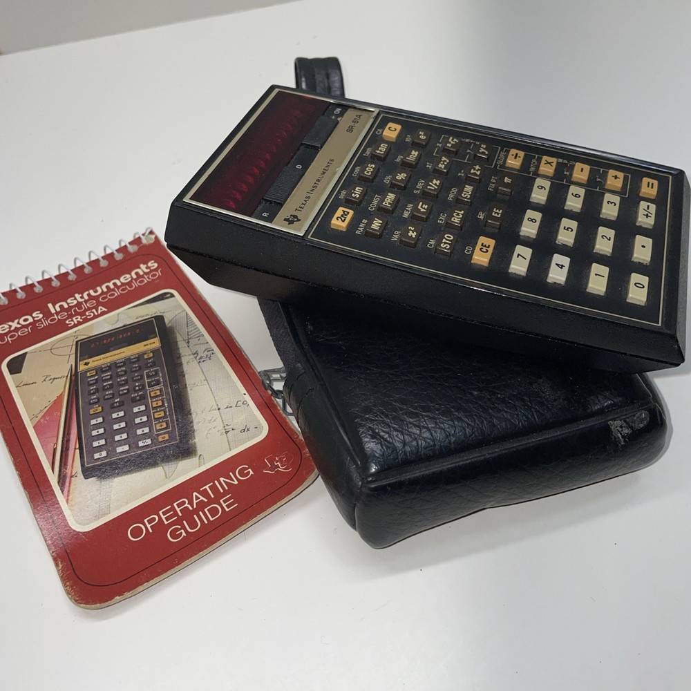 Texas Instruments SR-51A Super Side Rule Calculator Untested - inc. Oper Guide