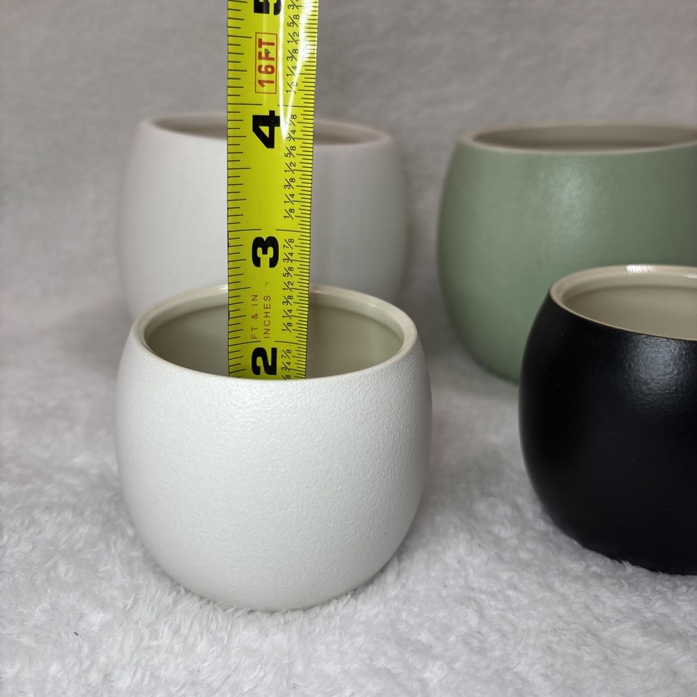 Multiuse 4 Ceramic Canisters Loose Leaf Tea Container with Airtight Lids
