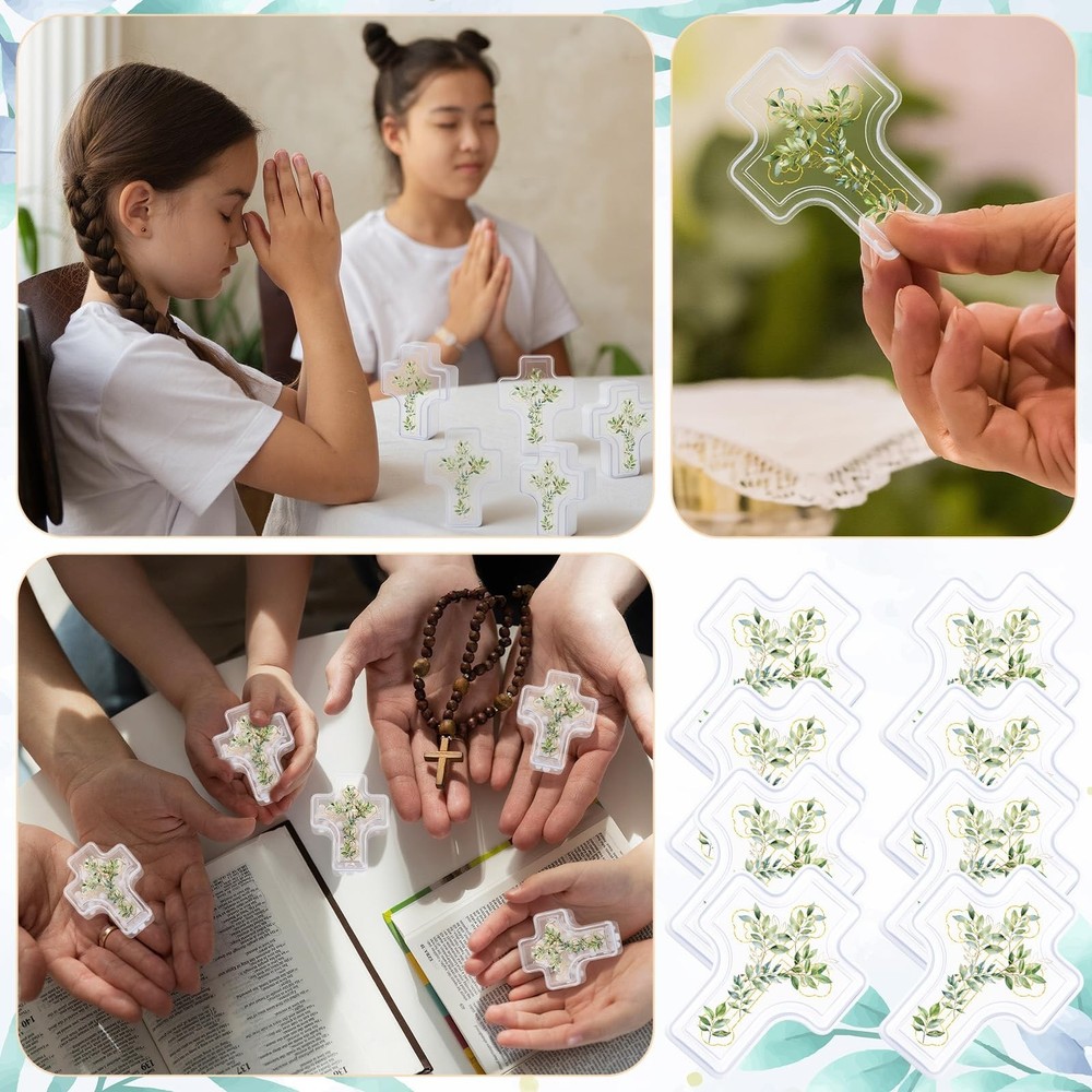 60 Pcs First Holy Communion Cross Shape Box Easter First Communion Gift 2.05 ...