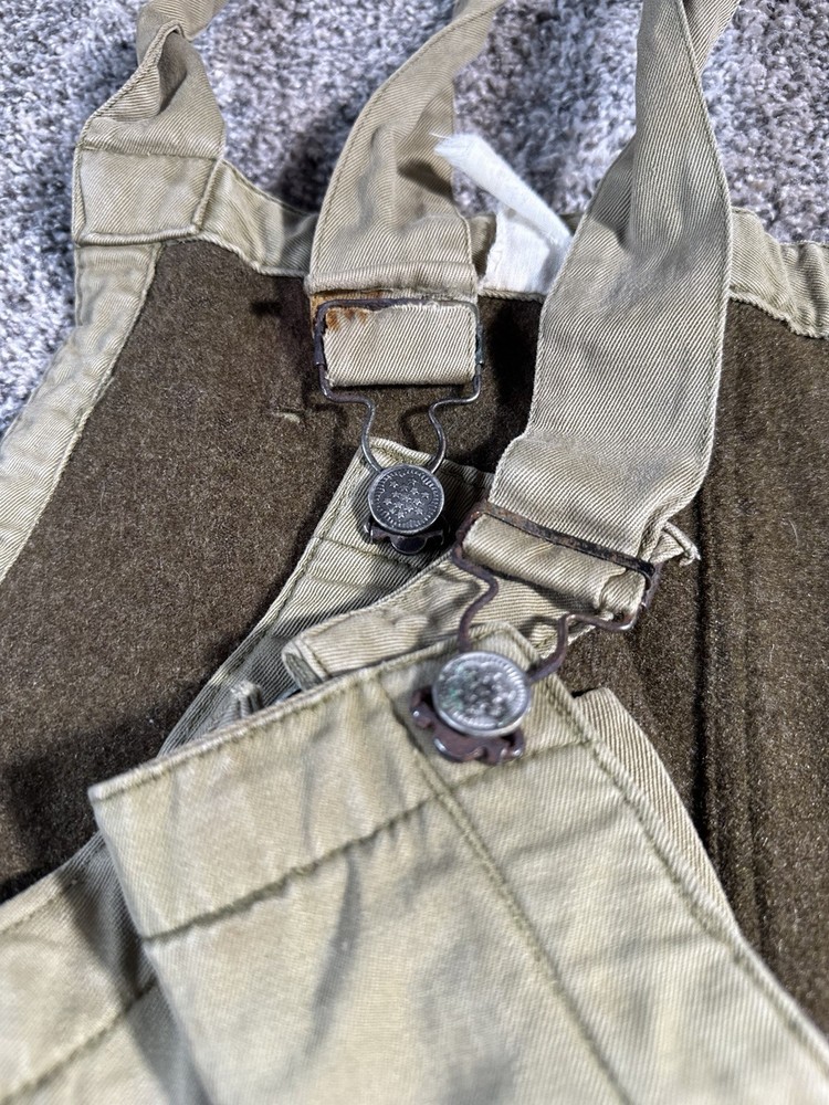 WW2 40s US Army Second Pattern Tanker Bib Overalls