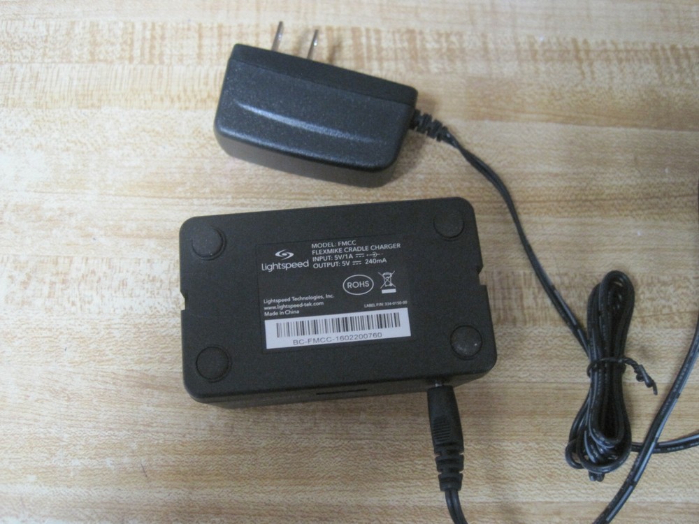 10 LightSpeed FlexMike Charging Stations (FMCC) and Power Adapters...