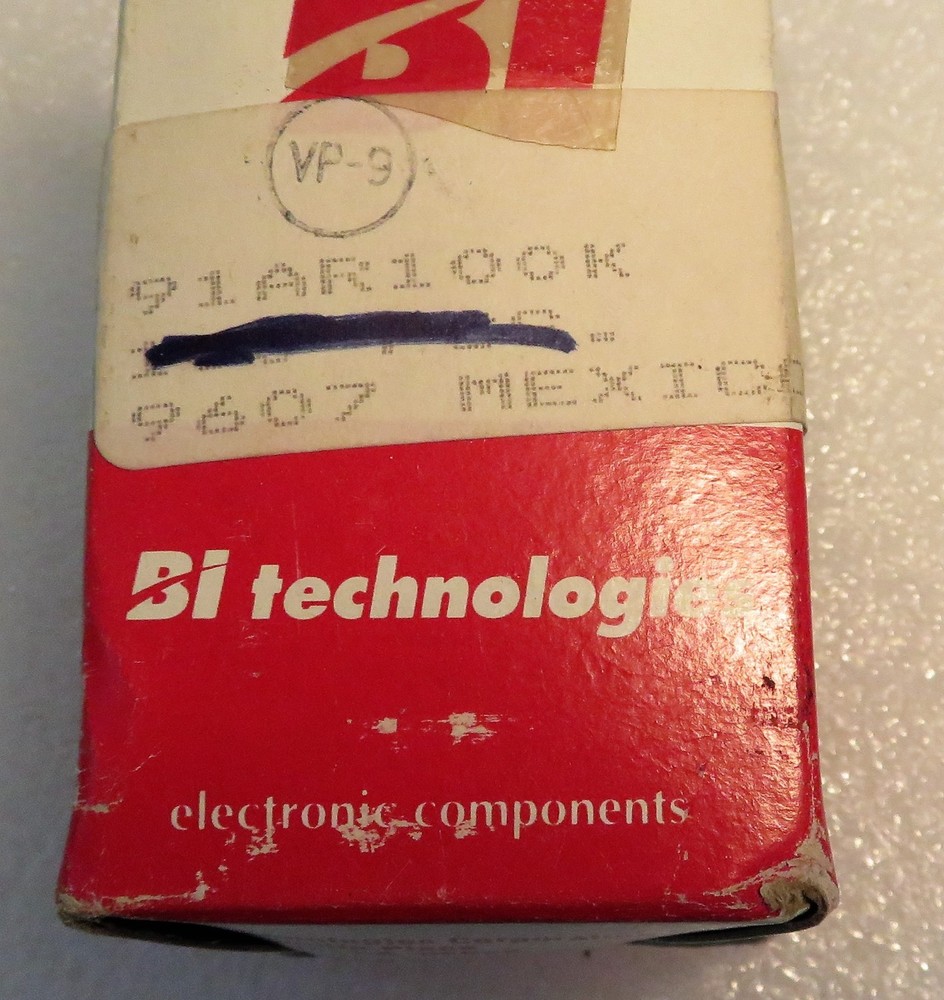 91AR100K BI TECHNOLOGIES MODEL 91 TRIMMER RESISTOR 5-PC LOT