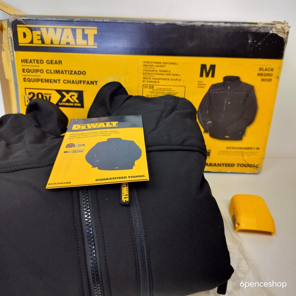 No Battery-DeWALT DCHJ060ABD1-M Heated Soft Shell Jacket
