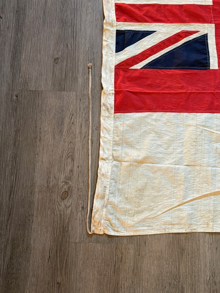 WWII BRITISH NAVAL ENSIGN FLAG SEWN EXAMPLE.