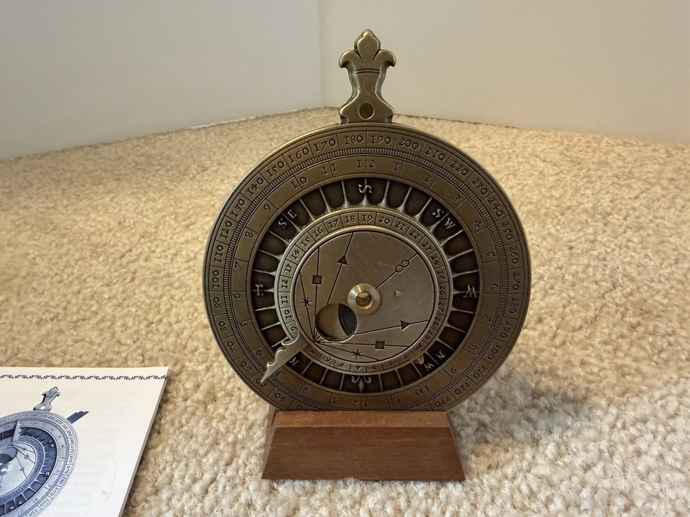 Hemisferium Nocturlabe & Tide Computer. Ancient Astronomy device, replica. New!