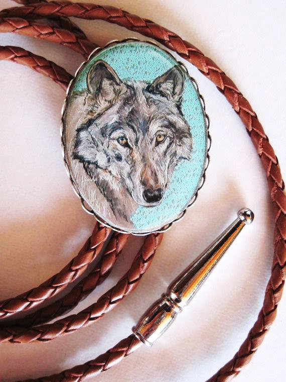 Wolf Classic Western Bolo Tie