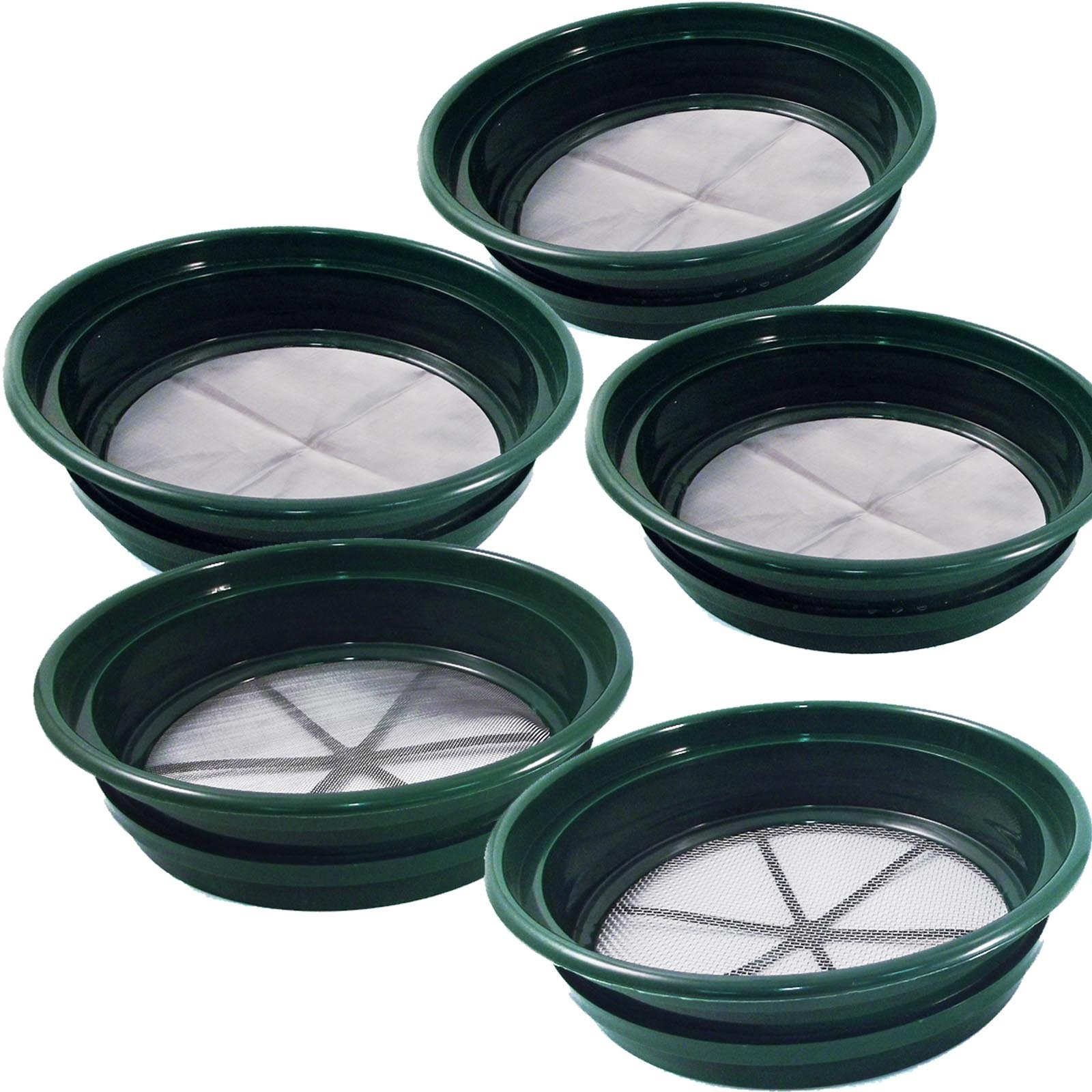 ASR Outdoor 5pc Gold Panning Classifier Screen Set Mesh Soil for Prospecting