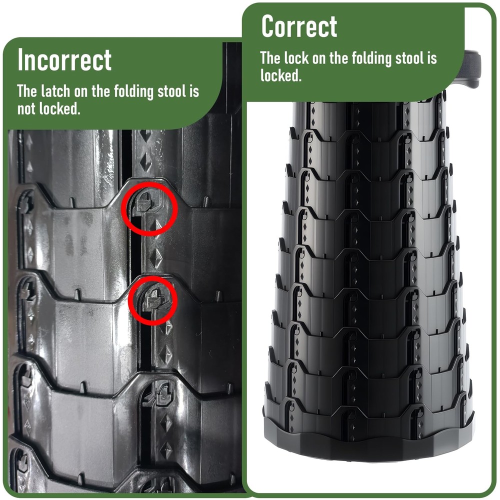 Upgraded Foldable Stool Thickened, Portable Collapsible Stool Retractable Sto...