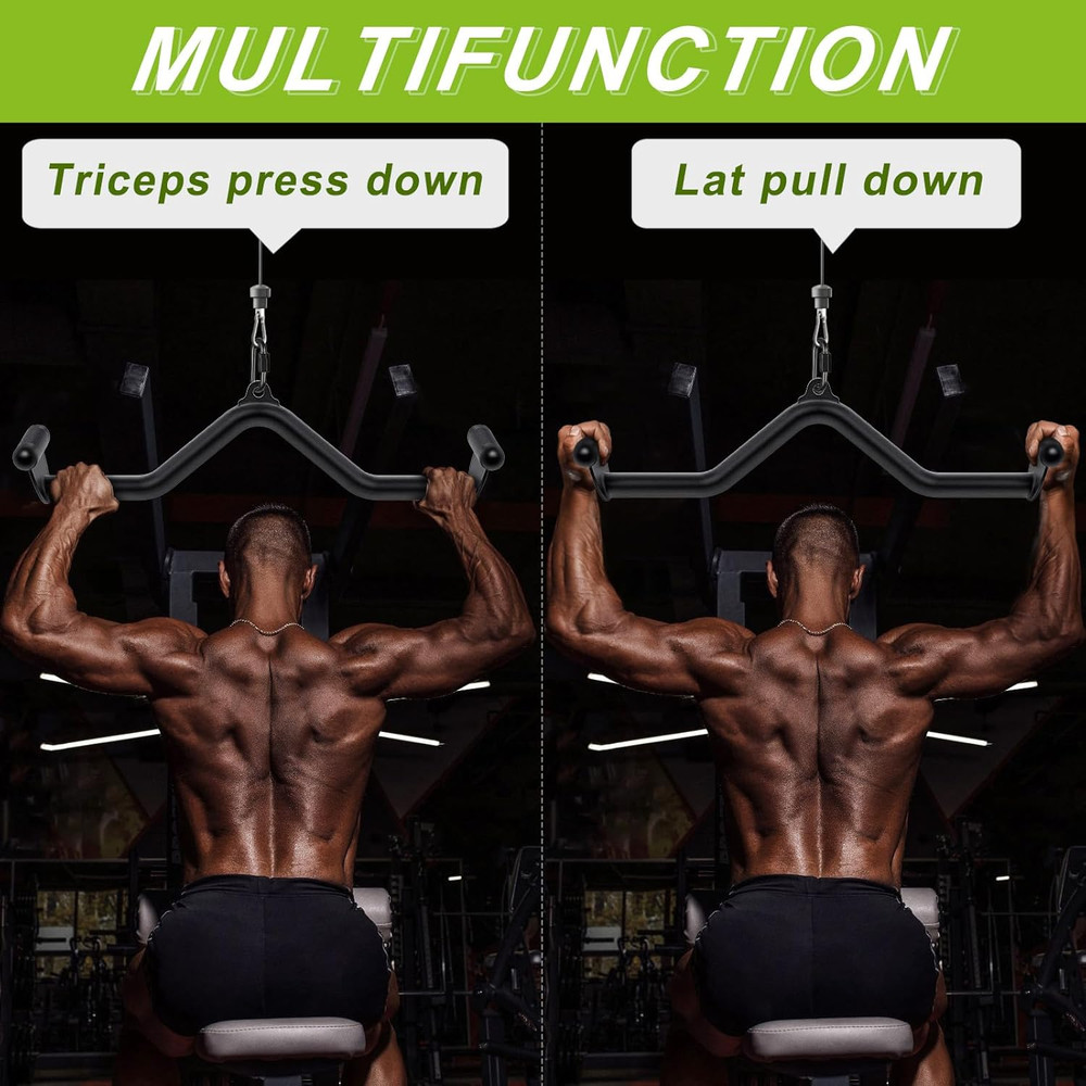 LAT Pull down Bars Cable Machine Attachment Heavy Duty Steel Tubing Structure...